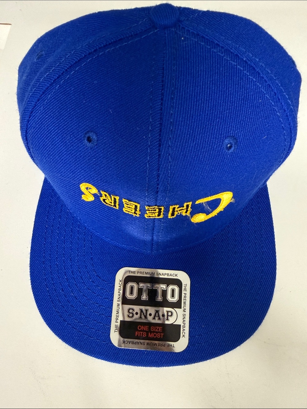 OTTO Royal Blue Snapback Cap with Yellow Embroidered Logo